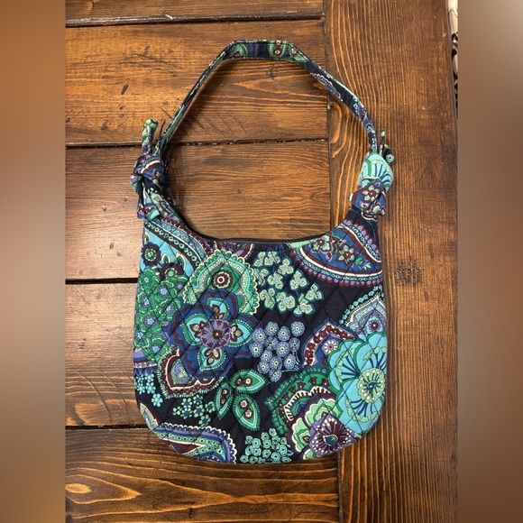 Vera Bradley Blue Rhapsody Floral Print Hand Bag Retired Pattern - Picture 2 of 9